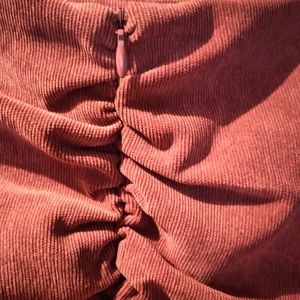 ZARA Mauve/light burgundy strapless top